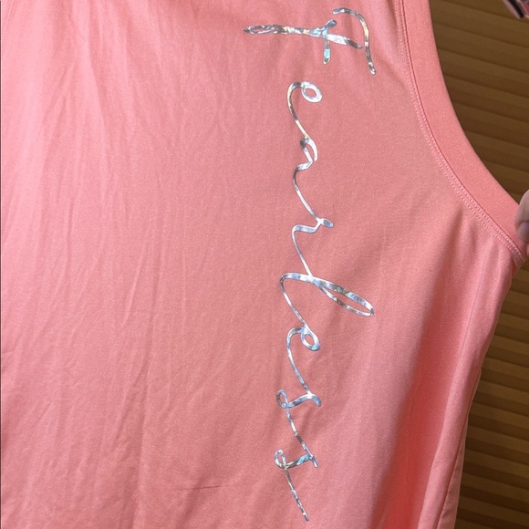 Women’s Fearless Pink Sleeveless Hoodie Top Size L - Picture 4 of 4